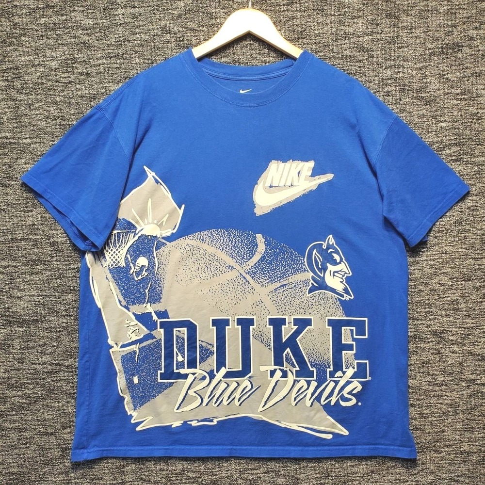 Nike Duke Blue Devils T Shirt Mens XL Royal Blue Basketball Graphic Tee NCAA